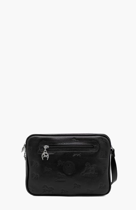 Cavalo Lusitano 251 Embossed Leather Crossbody Bag