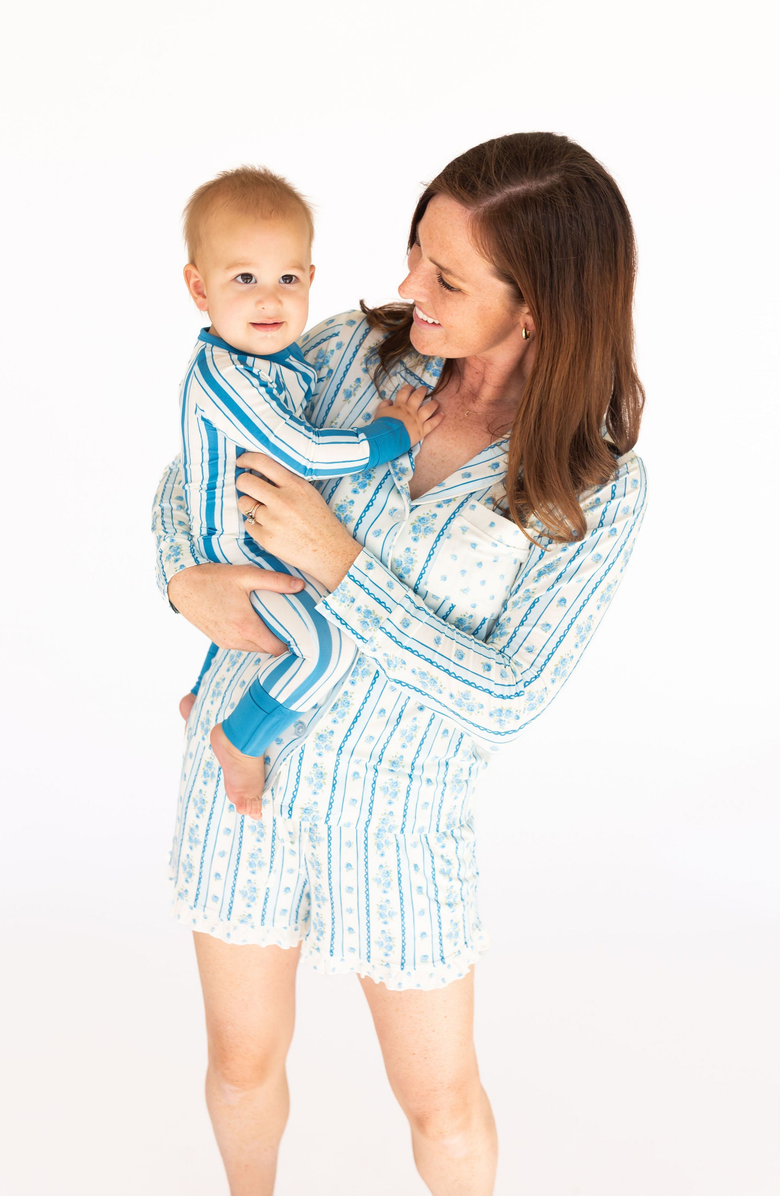 In My Jammers Milo Zipper Romper, Alternate, color, Milo Stripe