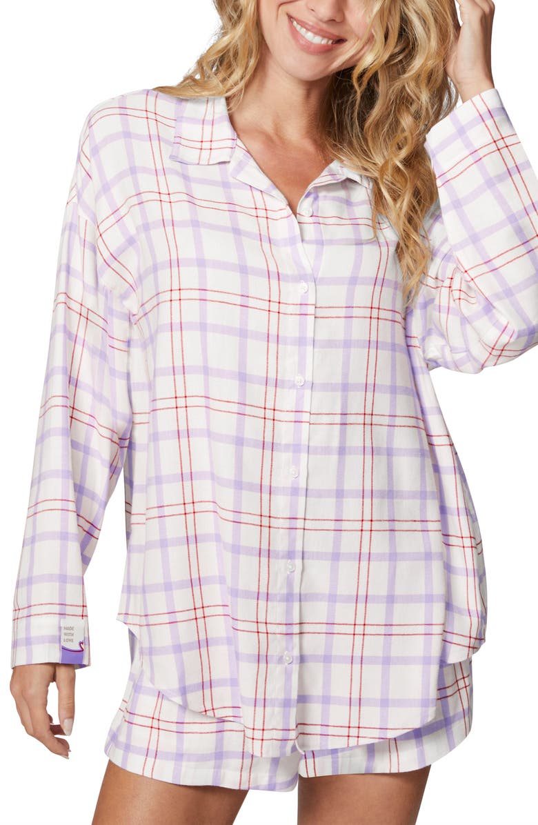 Florence by Mills Cozy Flannel Sleep Shirt, Main, color,