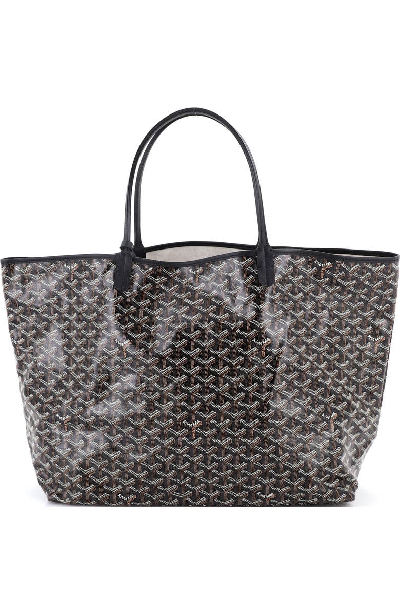 Pre-Owned Goyard Saint Louis Tote Coated Canvas GM, Main, color, Black