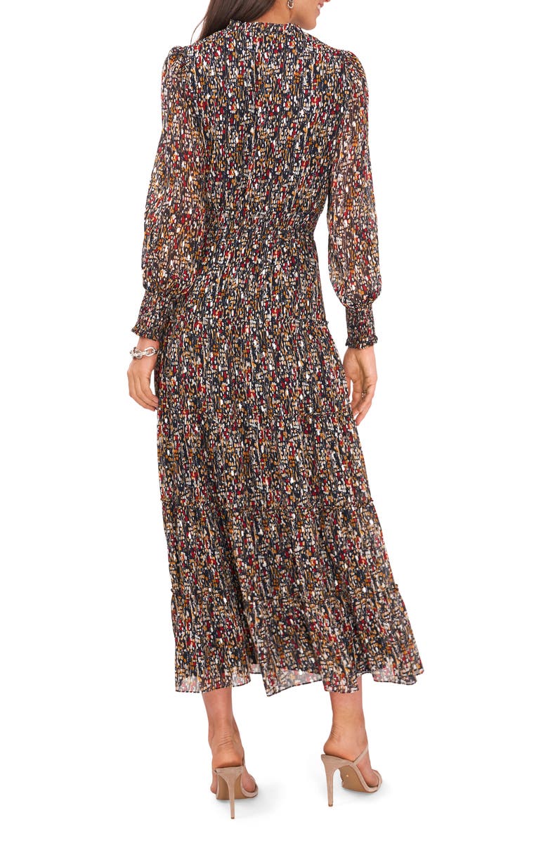 Chaus Smocked Long Sleeve Maxi Dress, Alternate, color, 