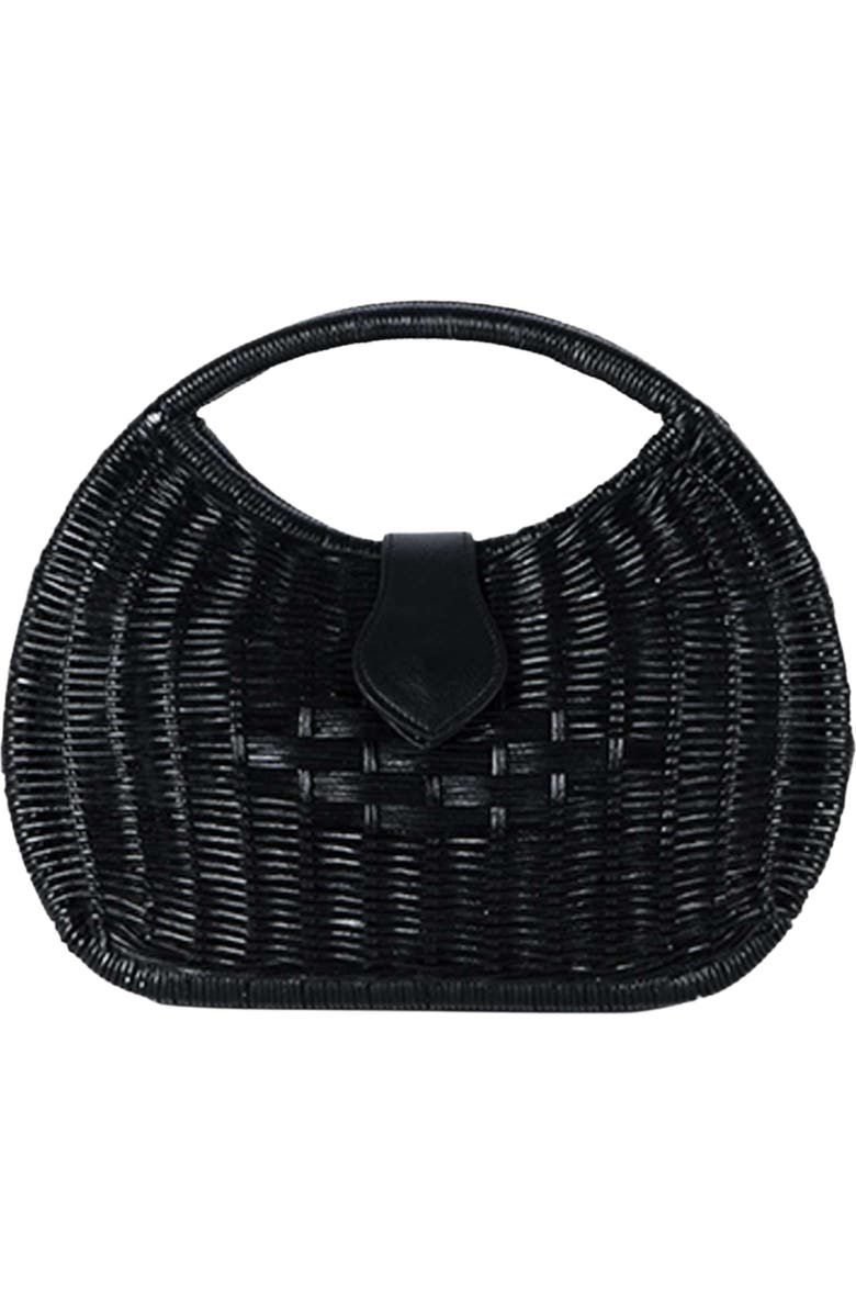 Jelavu Artemiss Rattan Half Moon Clutch, Main, color,