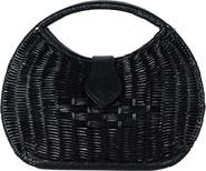 Jelavu Artemiss Rattan Half Moon Clutch