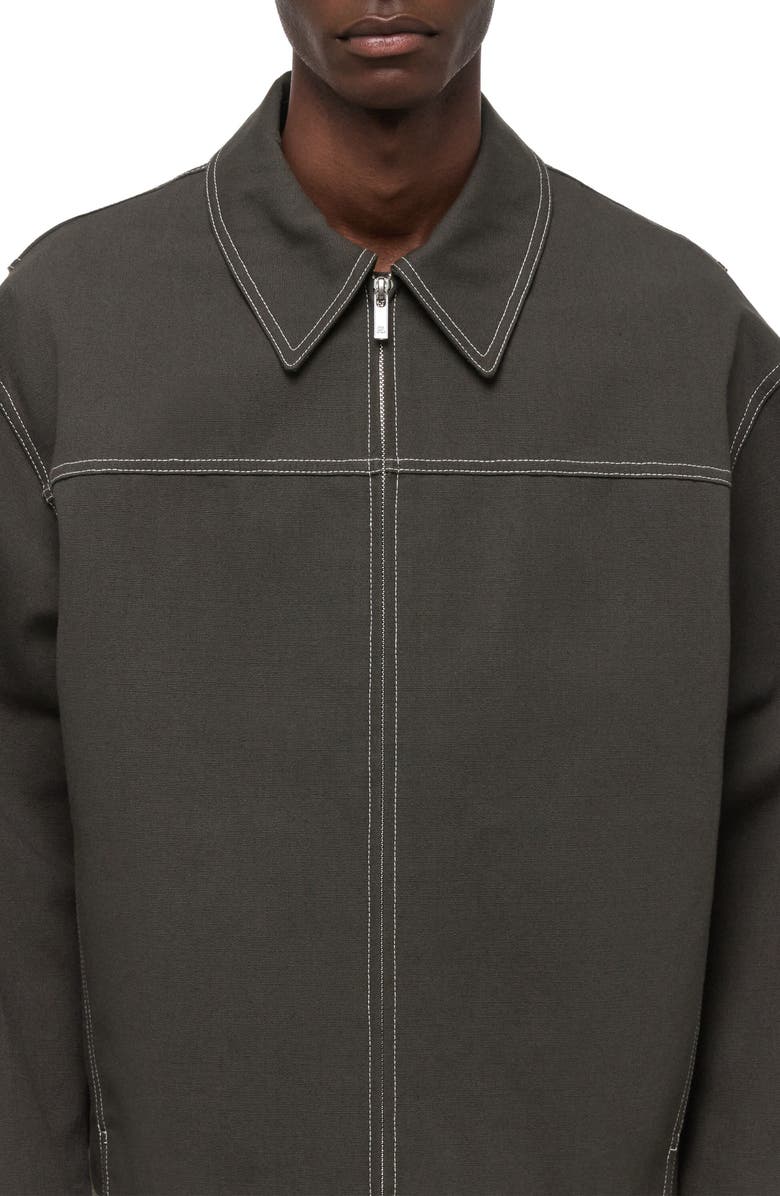 Helmut Lang Topstitch Detail Cotton Carpenter's Jacket, Alternate, color, Graphite