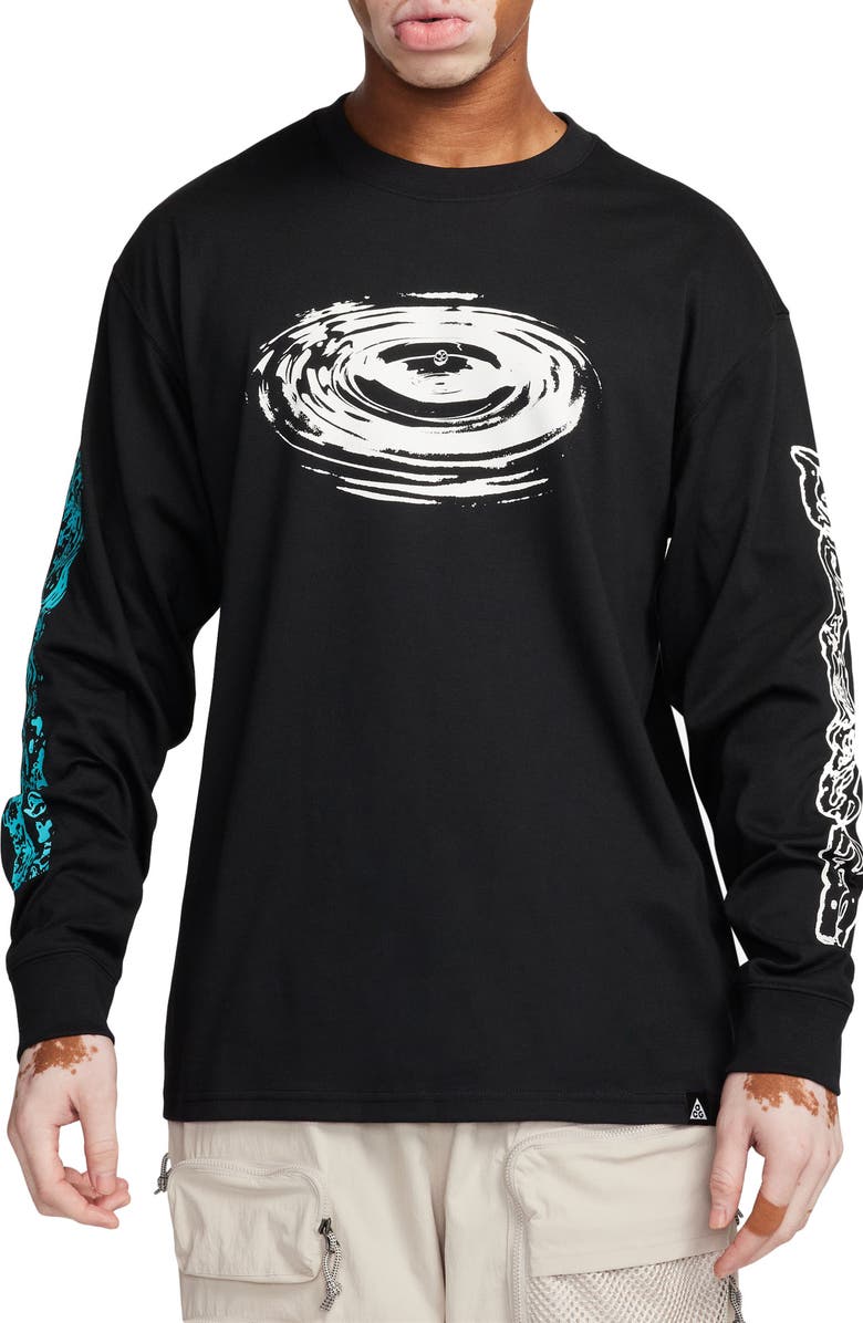 Nike Dri-FIT ACG Ripple Effect Long Sleeve Graphic T-Shirt, Main, color, 