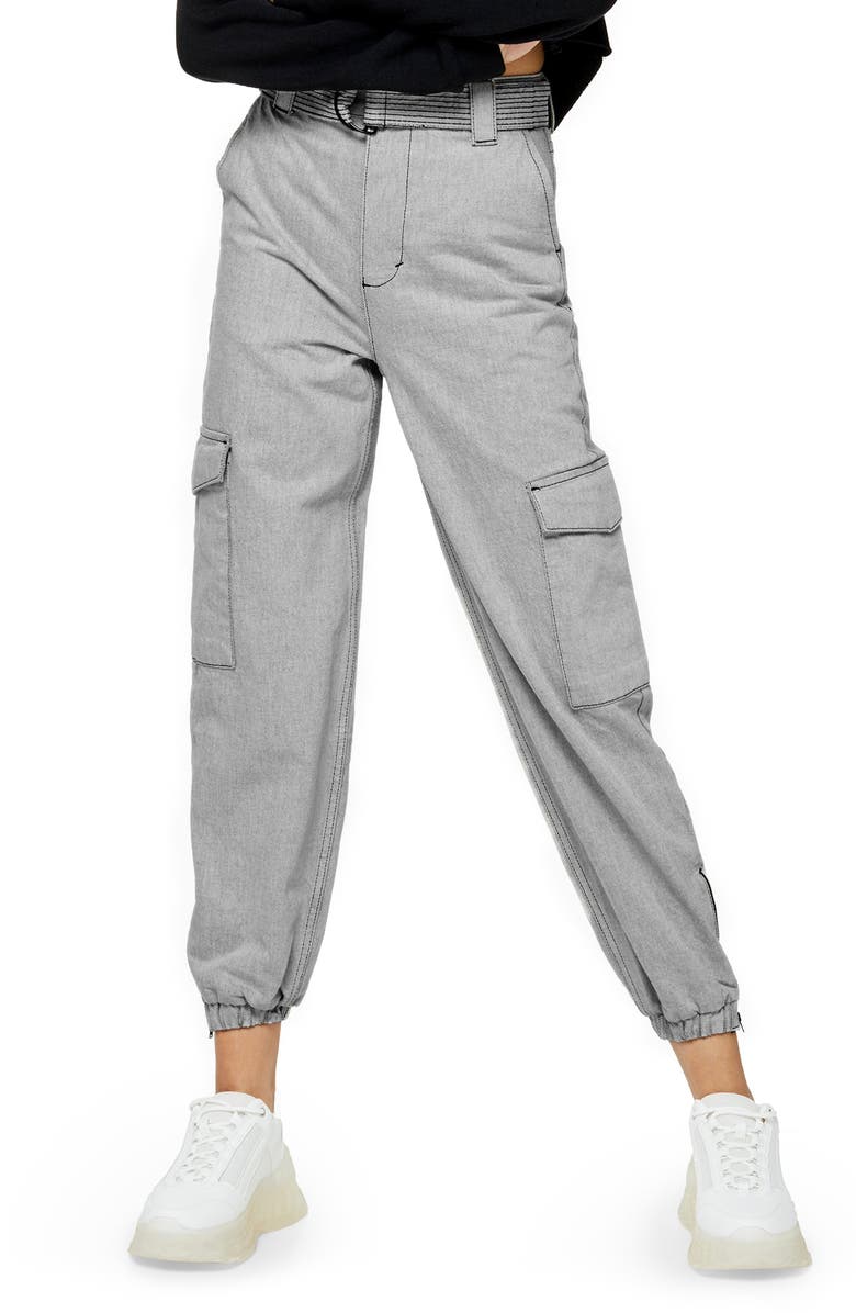 Topshop Judo Cargo Jogger Pants, Main, color, 