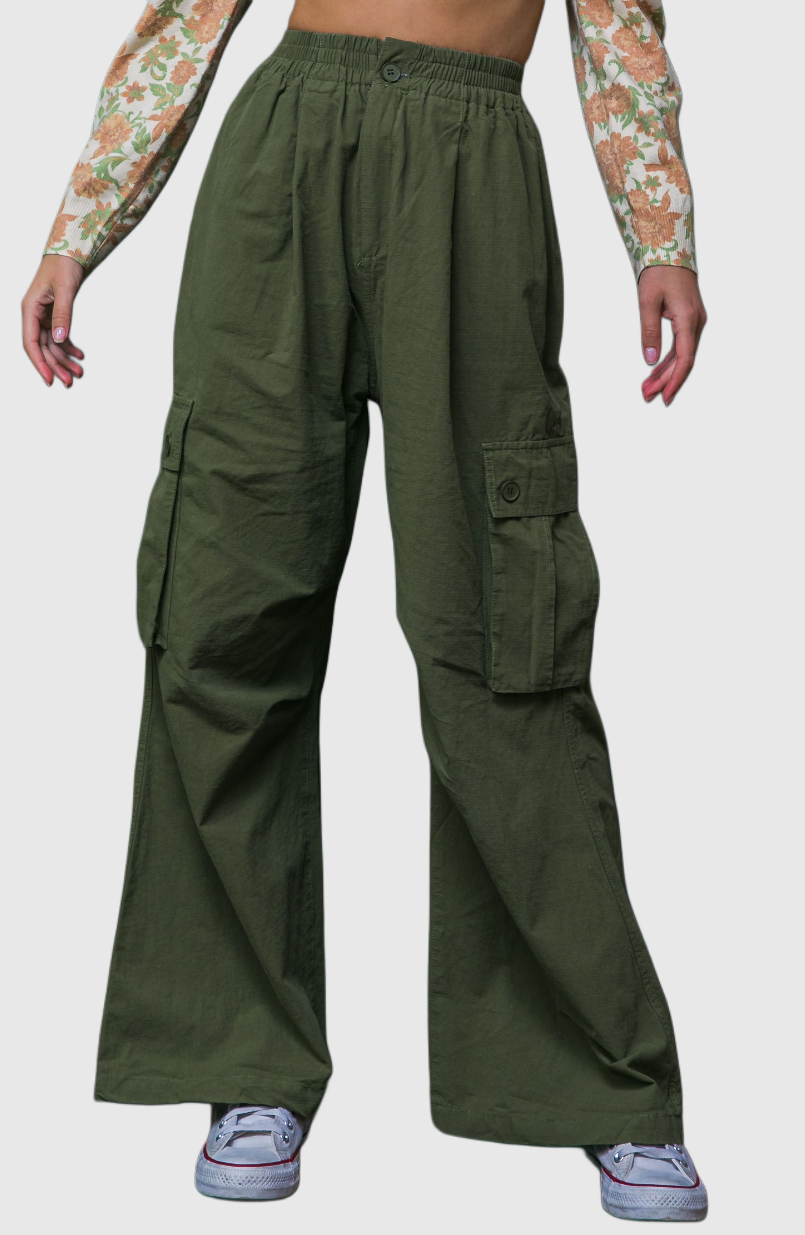High Waist Wide Leg Cargo Pants