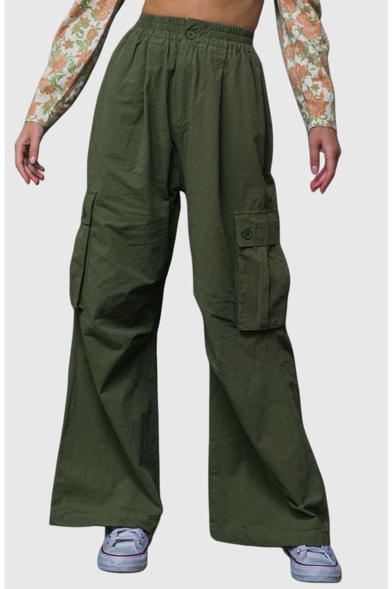 High Waist Wide Leg Cargo Pants, Main, color, OLIVE