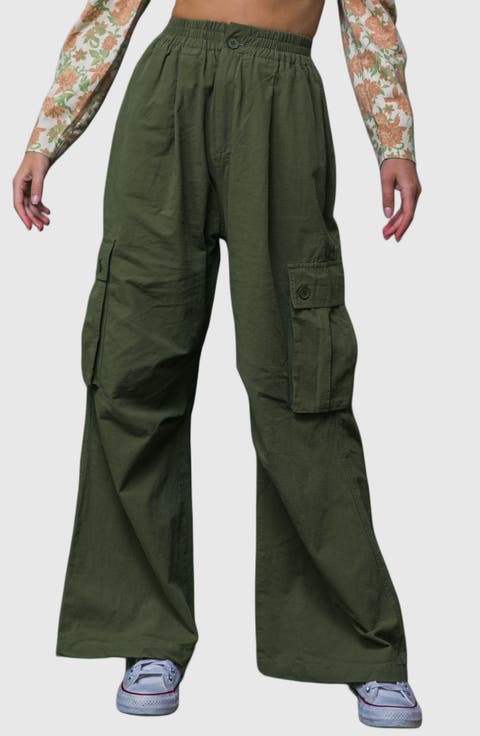 High Waist Wide Leg Cargo Pants