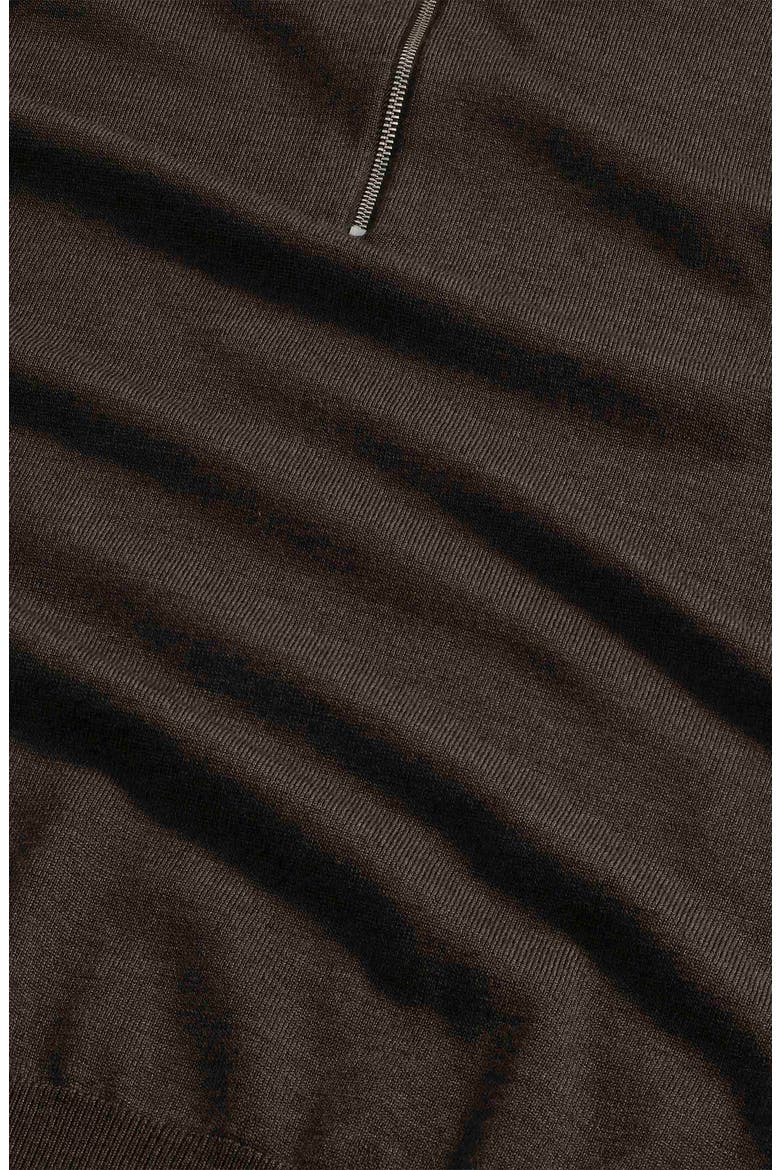 Quarter Zip Wool Polo Sweater, Alternate, color, DEMITASSE