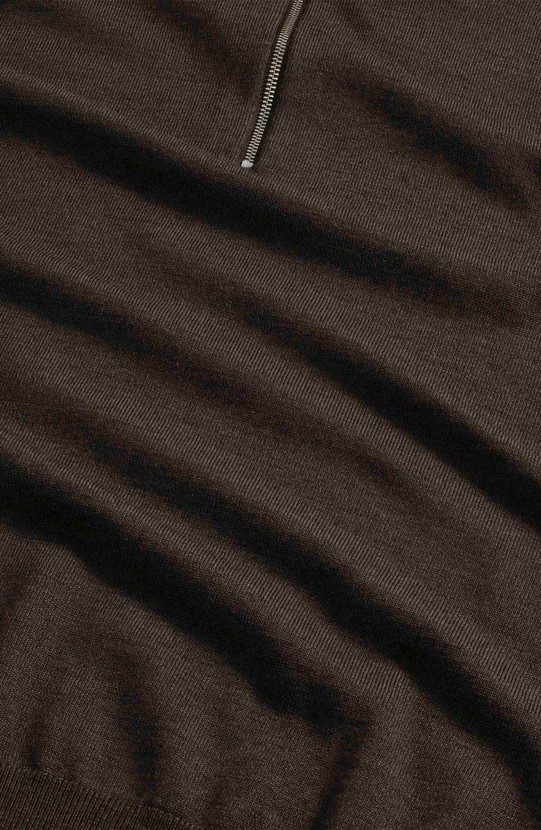 NN07 Quarter Zip Wool Polo Sweater, Alternate, color, Demitasse