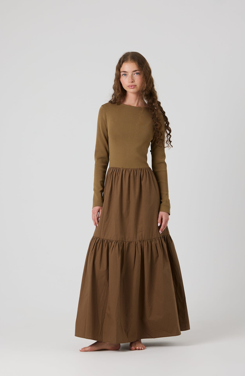 By Tess Collection Lany Dress In Brown