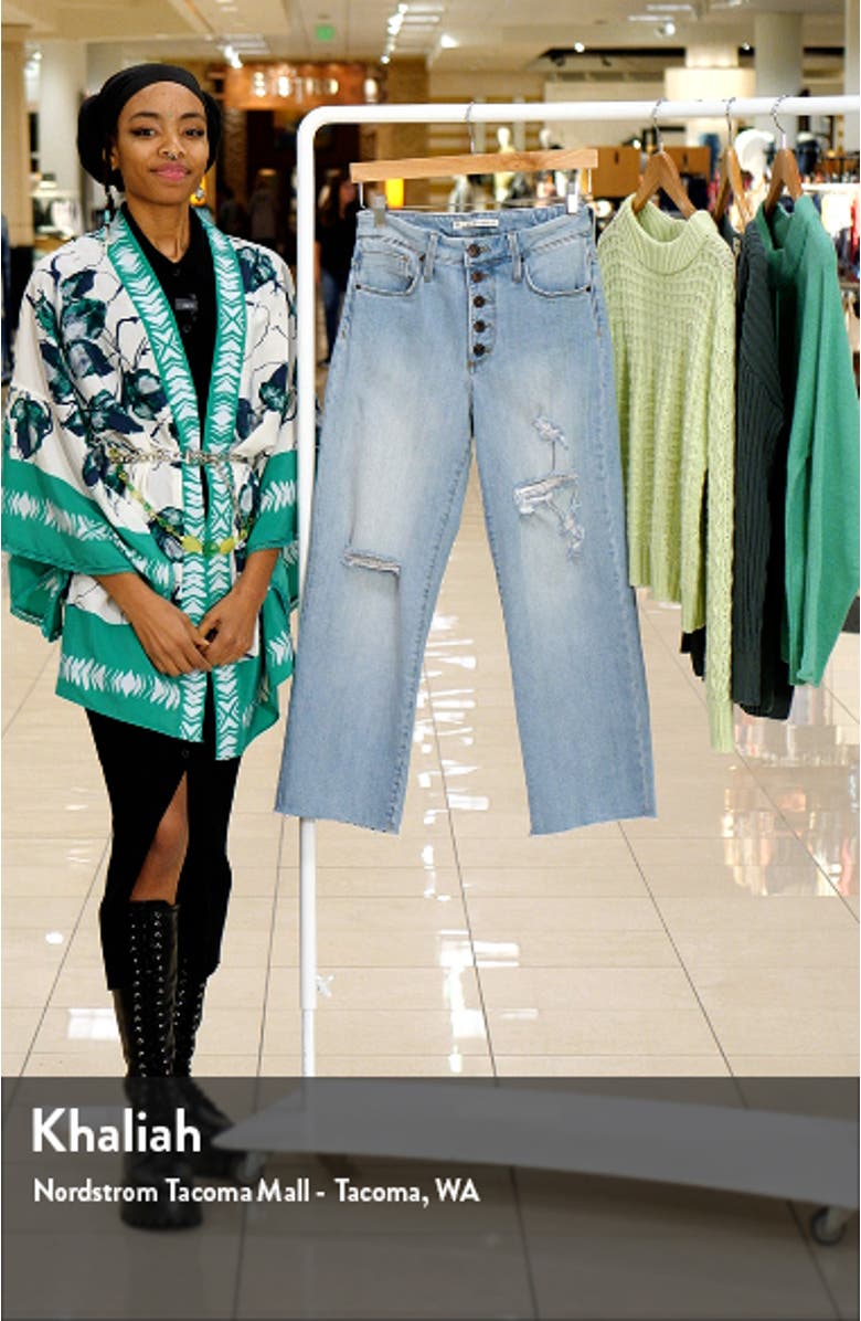 James High Waist Ankle Wide Leg Jeans, sales video thumbnail