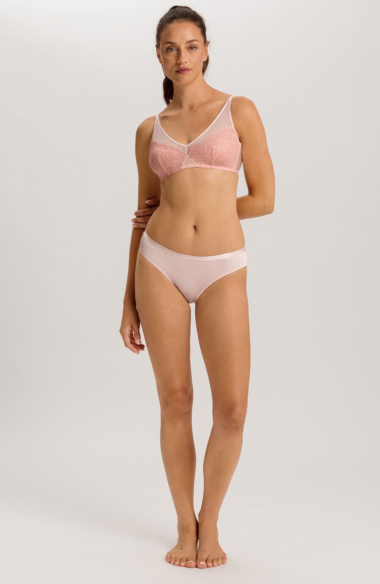 Hanro Gale Lace Back Bikini Briefs, Alternate, color, Rosewater