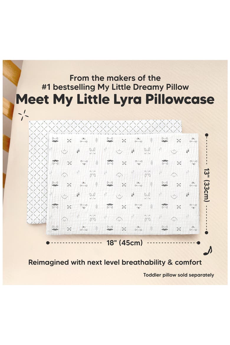 2-Pack My Little Lyra Pillowcases, Alternate, color, Nordic