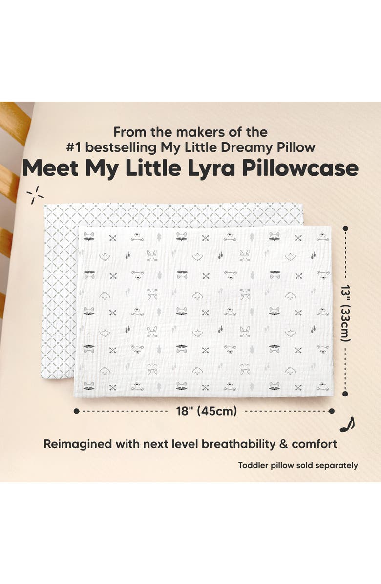 KeaBabies 2-Pack My Little Lyra Pillowcases, Alternate, color, Nordic