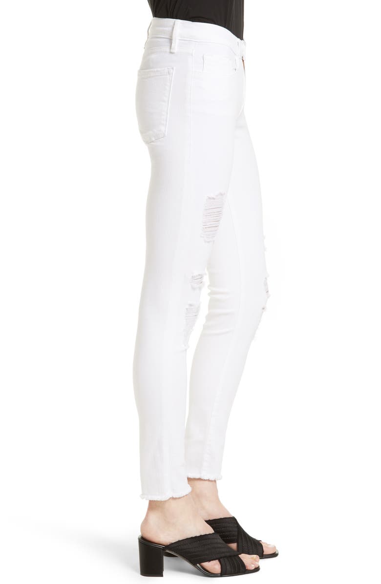 FRAME 'Le Skinny de Jeanne' Ripped Jeans, Alternate, color,