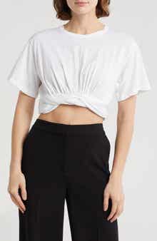 A.L.C. Mini Twist Cotton Crop Top