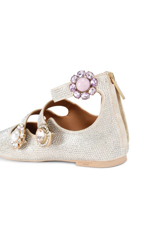 Kurt Geiger London Ankle Strap Ballet Flat In Neutral