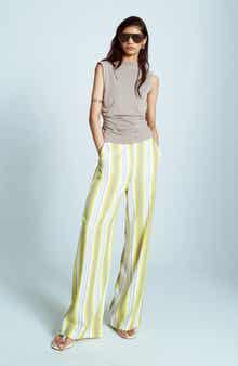 Topshop Stripe Wide Leg Slouch Pants