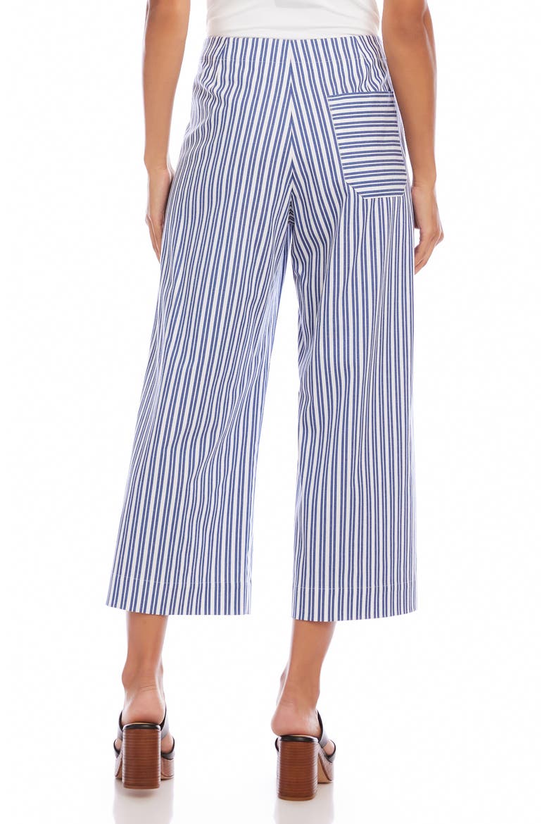 Stripe Crop Wide Leg Pants, Alternate, color, BLUE/WHITE