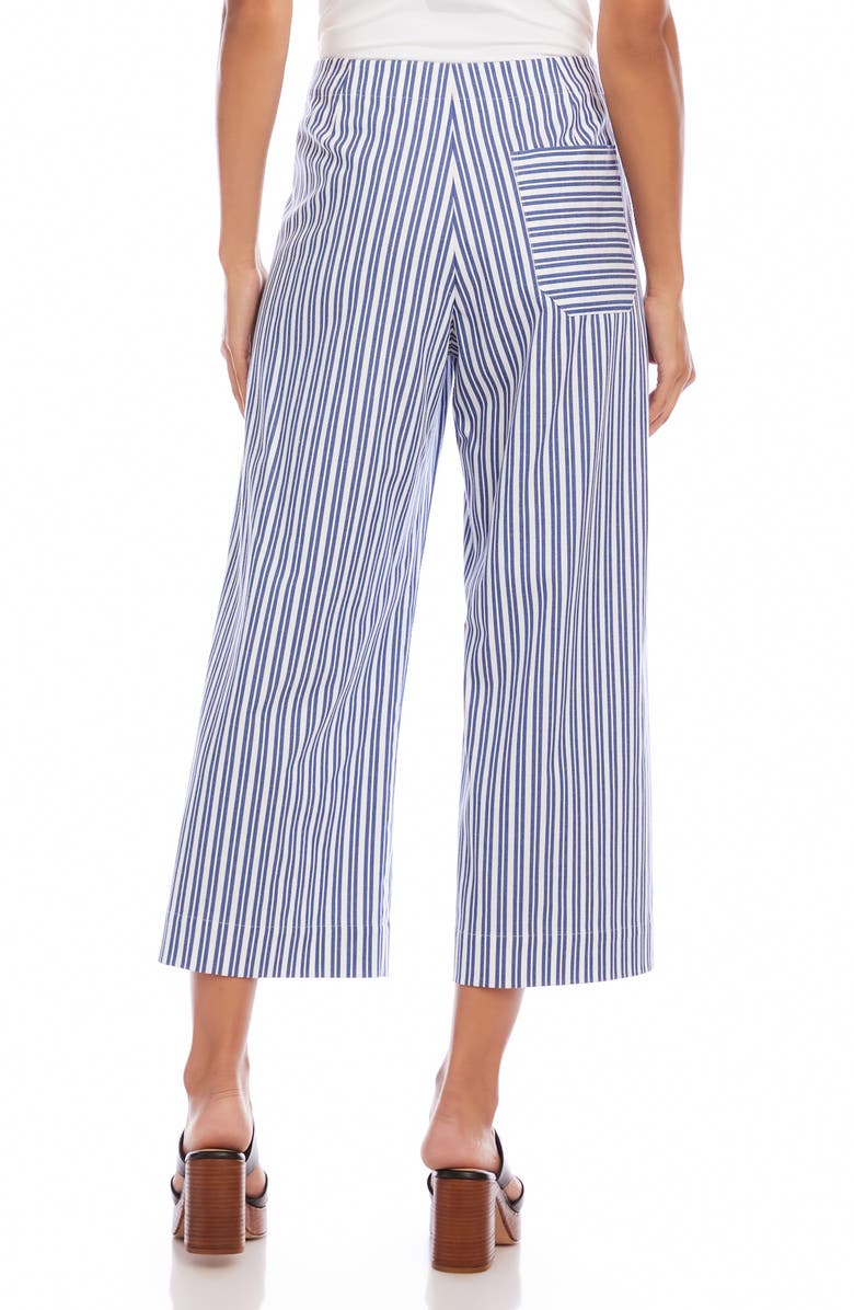 Karen Kane Stripe Crop Wide Leg Pants, Alternate, color,