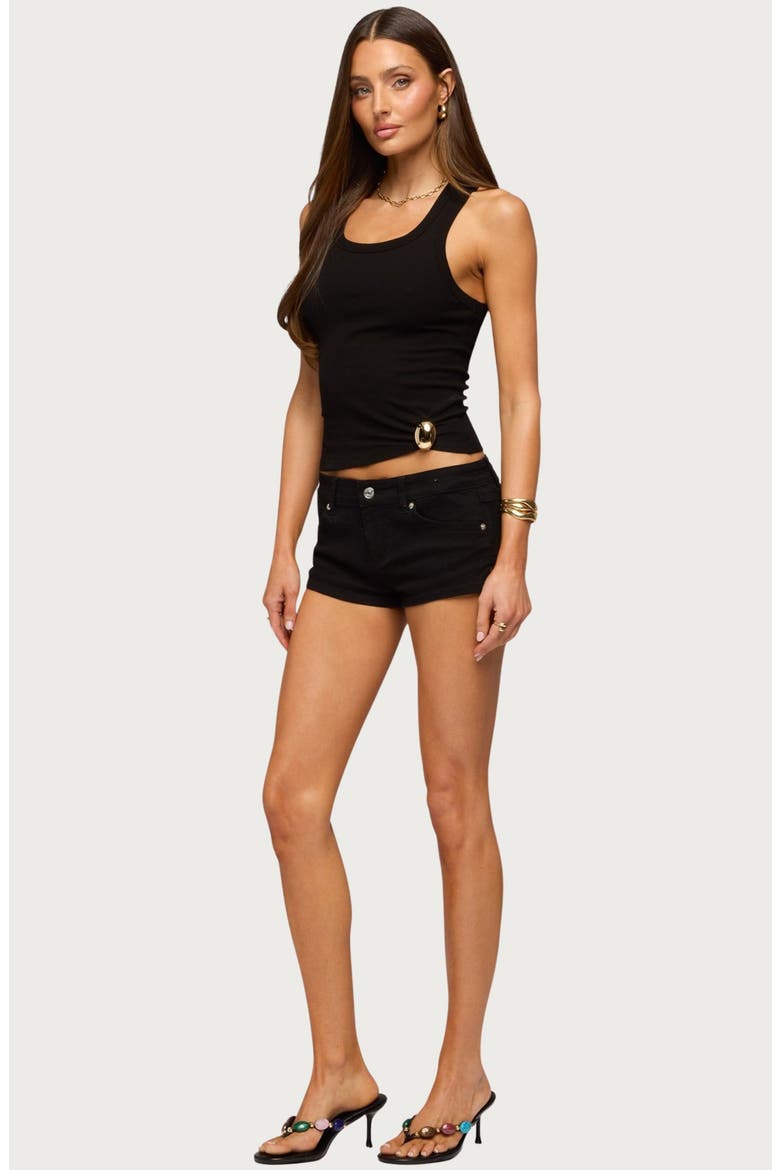 Klyah Metal Pendant Rib Tank, Alternate, color, BLACK