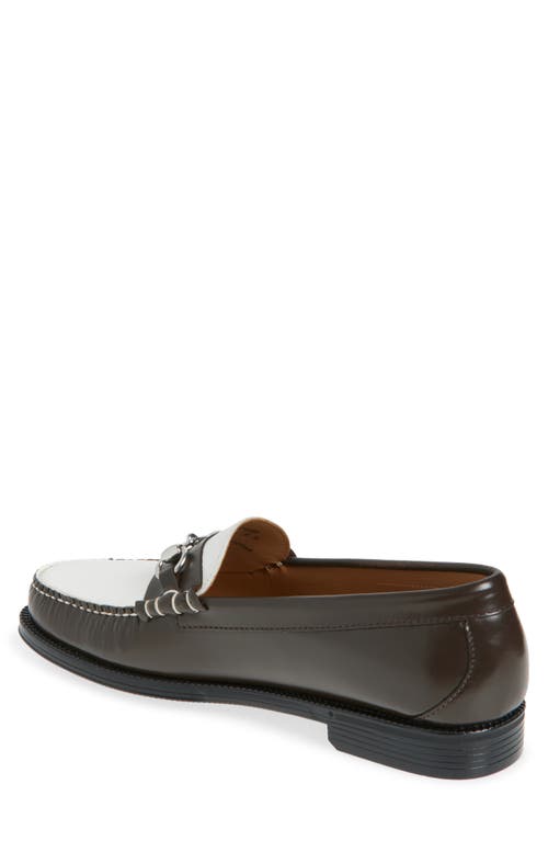 G.h.bass Lincoln Bit Easy Weejun Penny Loafer In Brown/white