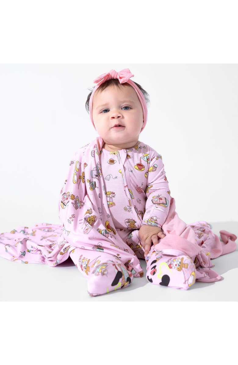 Bellabu Bear Baby Tea Party Convertible Footie, Alternate, color, Tea Party