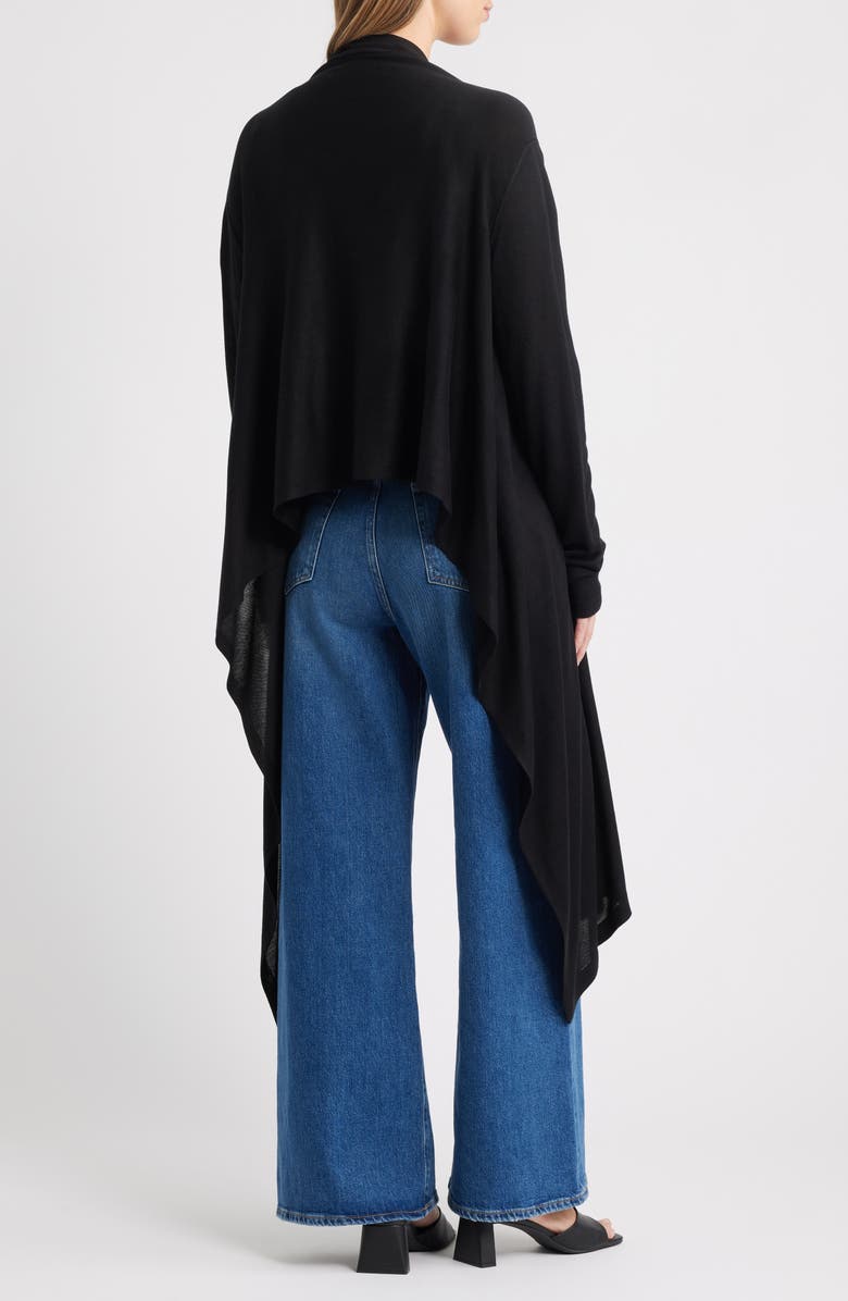 Dai Moda Cat Wrap Sweater Shawl, Alternate, color, Black