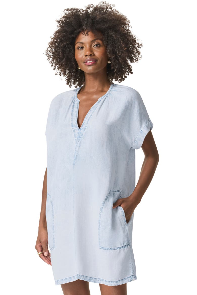 Lauren Indigo Dress, Alternate, color, BLEACHED INDIGO