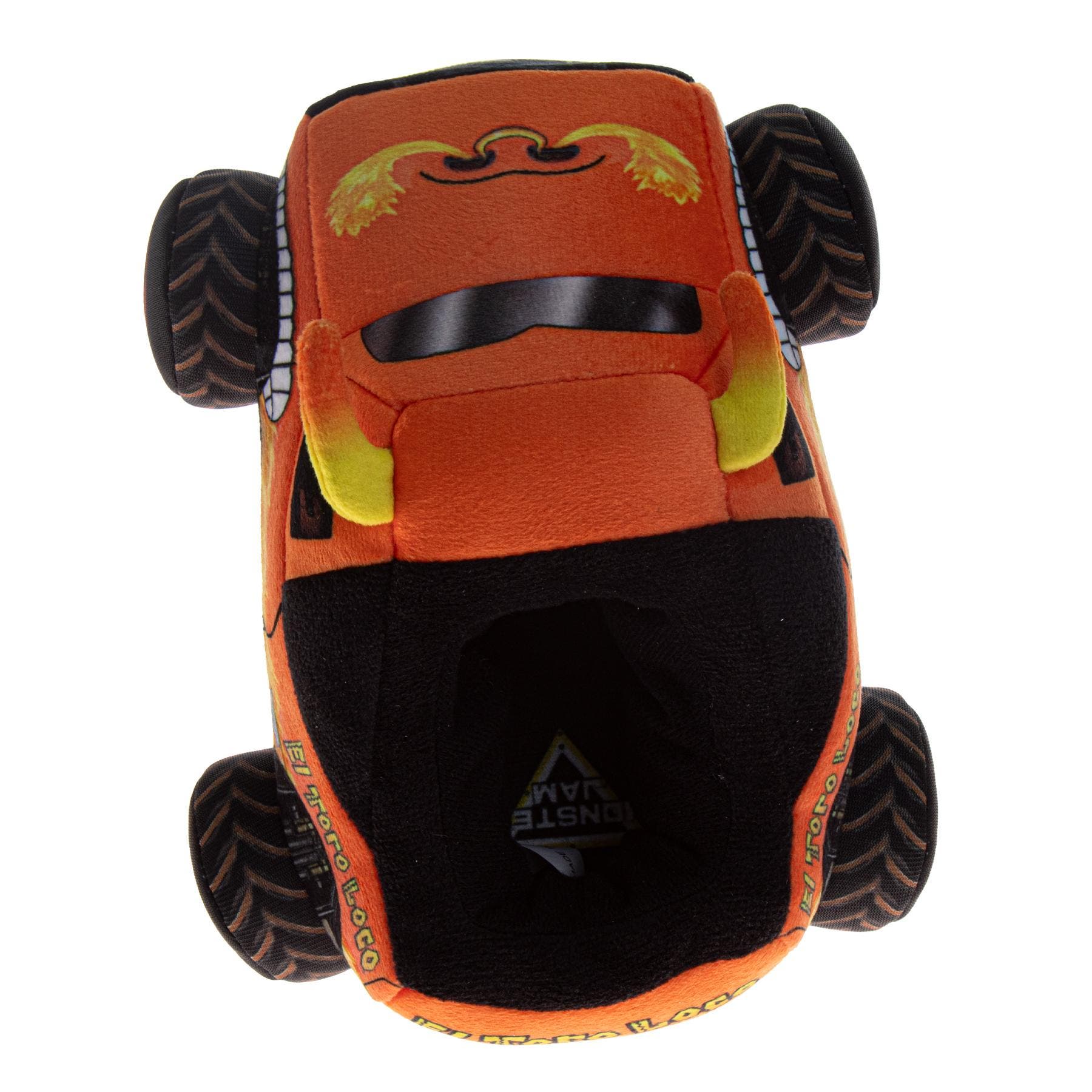 Monster Jam Boys' 3D Plush Slippers, Alternate, color, Orange Black