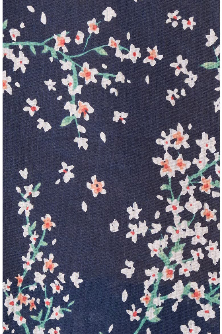 Cherry Blossom Cotton Voile Pajamas, Alternate, color, NAVY
