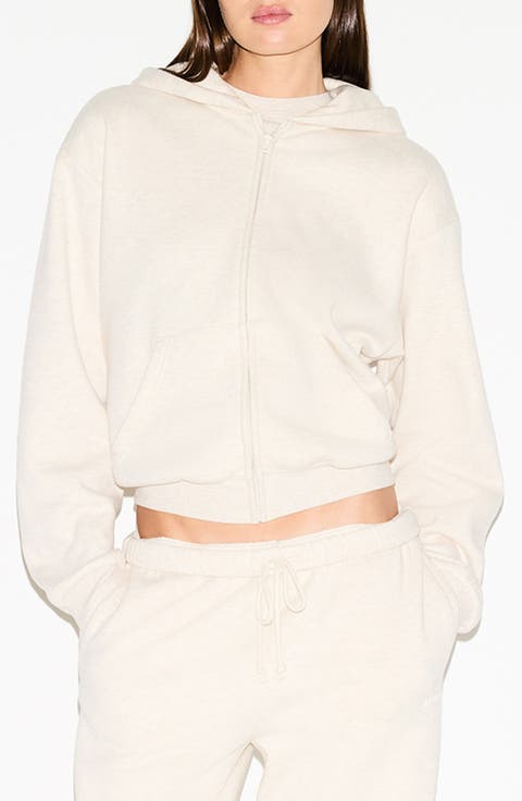 Cotton Fleece Blend Classic Zip-Up Hoodie (Regular & Plus)