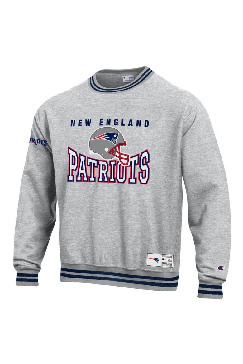 Men's Champion Gray New England Patriots Reverse Weave Fleece Sweatshirt, Alternate, color, Gray