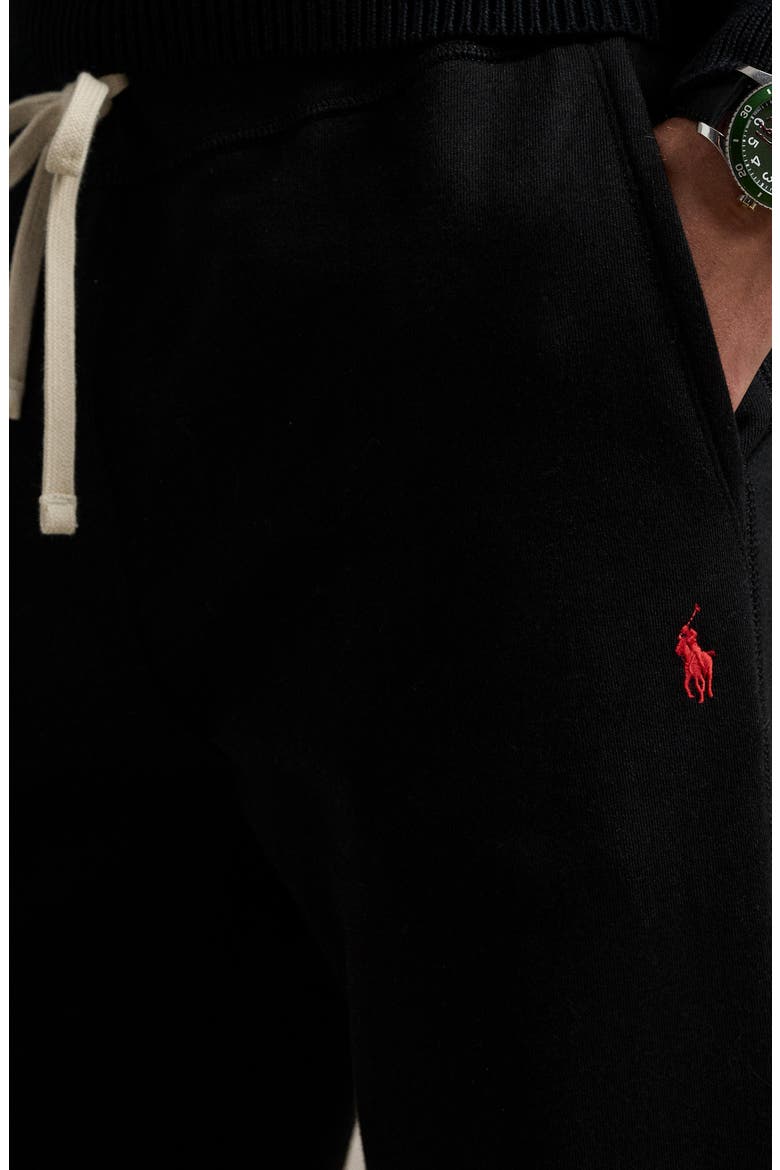 Men's Fleece Lounge Pants, Alternate, color, POLO BLACK