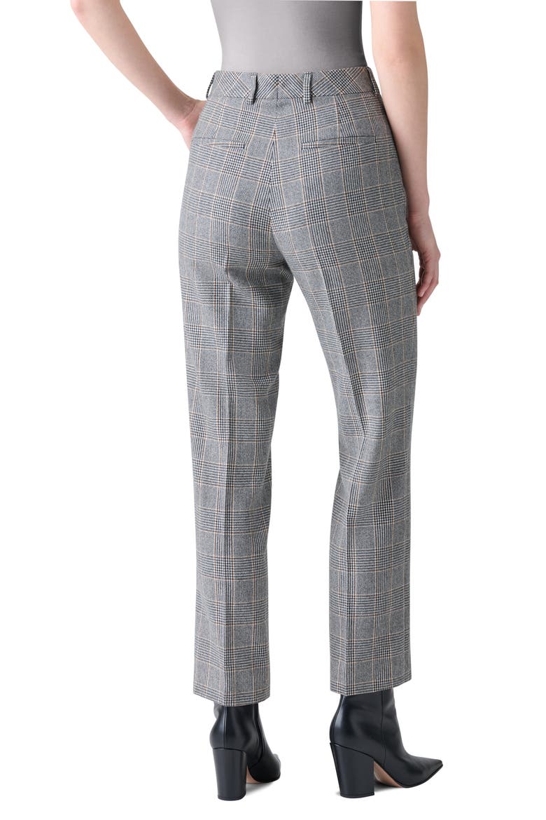 Faria Check Cashmere Ankle Pants, Alternate, color, BLACK-TERRA