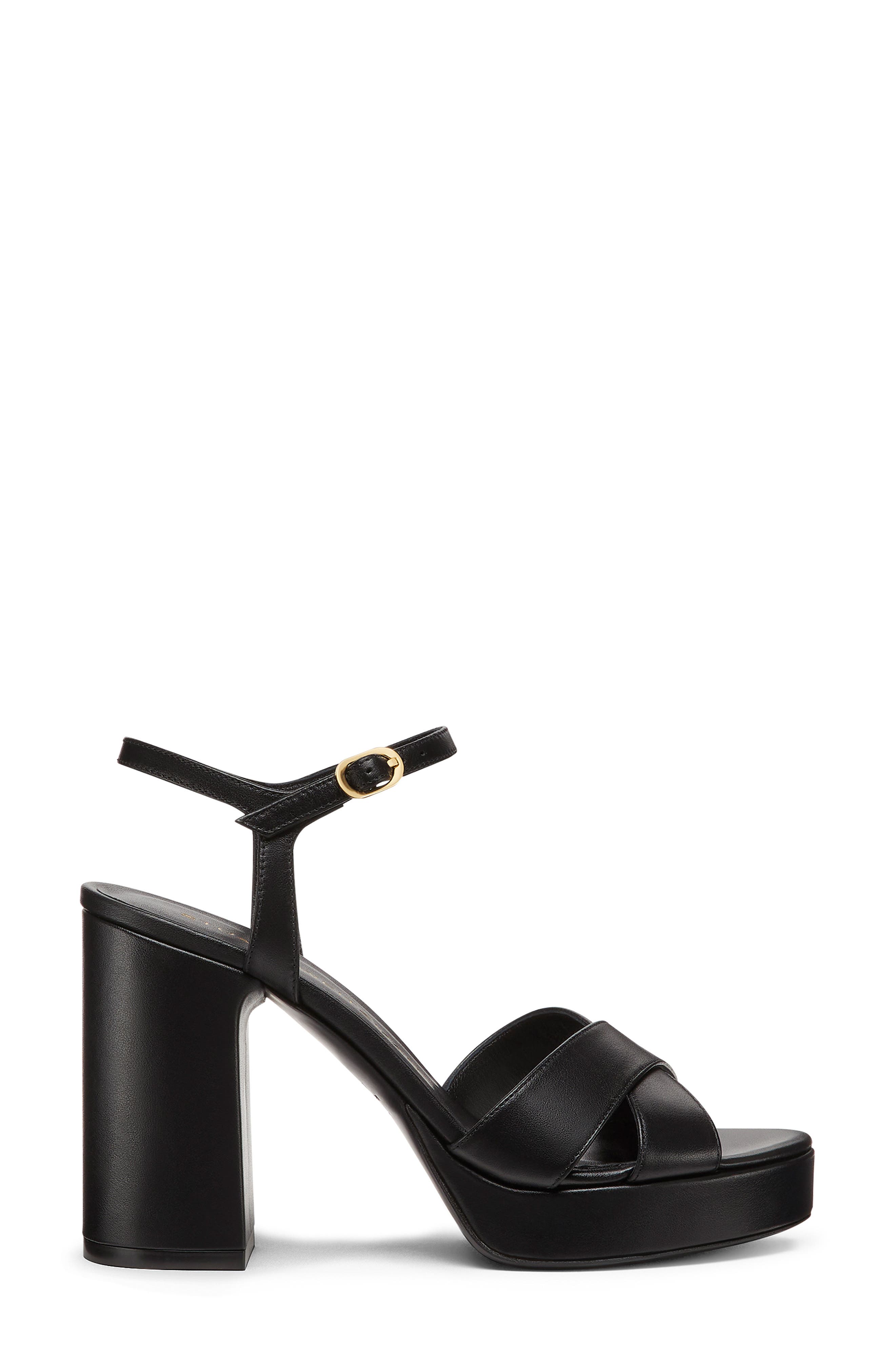 Stuart Weitzman Dayna Platform Sandal, Alternate, color, Black