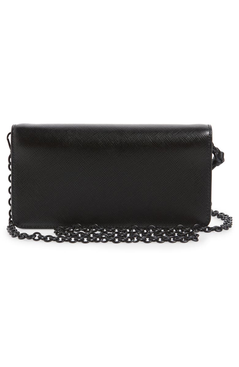 Prada Saffiano Leather Wallet on a Chain, Alternate, color,