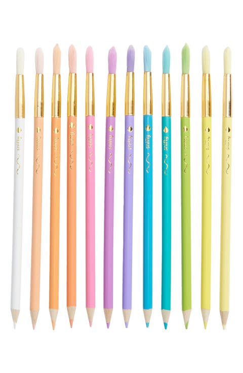 Colorbrush Set of 12 Assorted Pastel Watercolor Pencils/Brushes