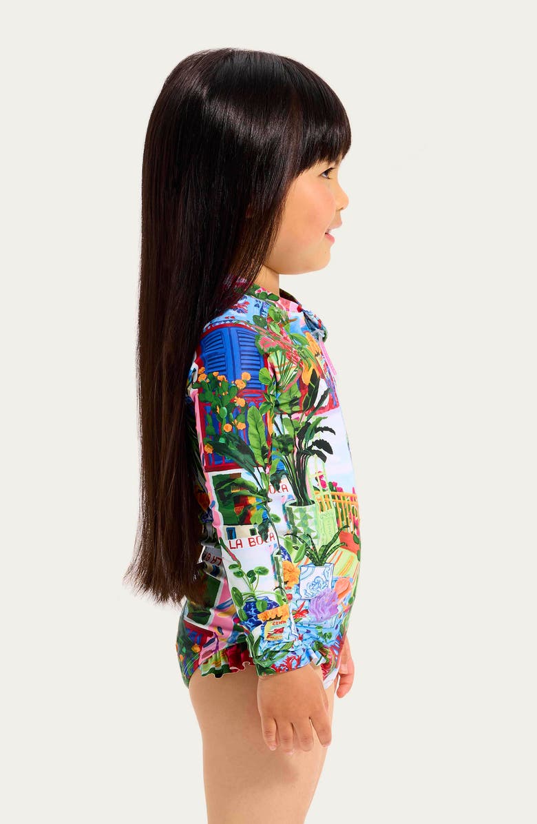 Seafolly Kids' La Boca Long Sleeve One-Piece Swimsuit, Alternate, color, 