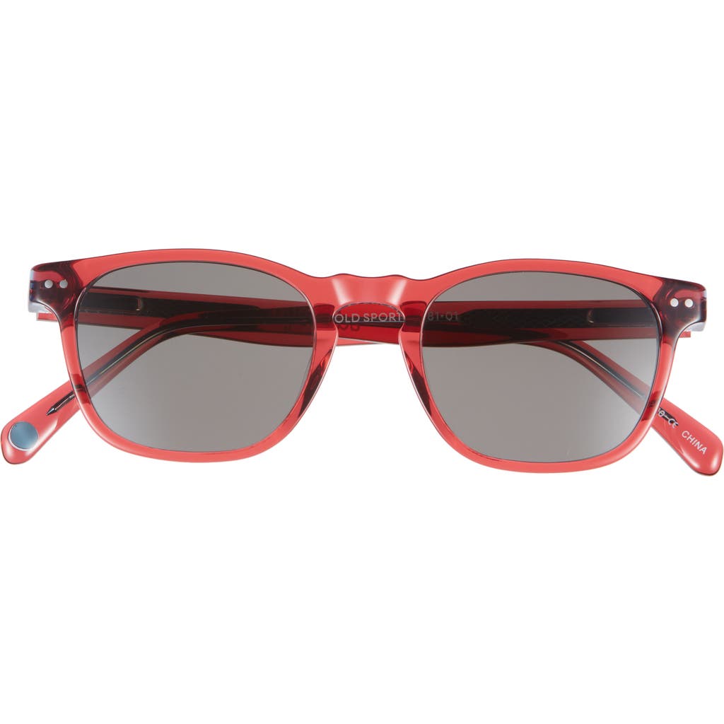 Eyebobs Old Sport 47mm Polarized Square Sunglasses In Red Layer Front And Temples