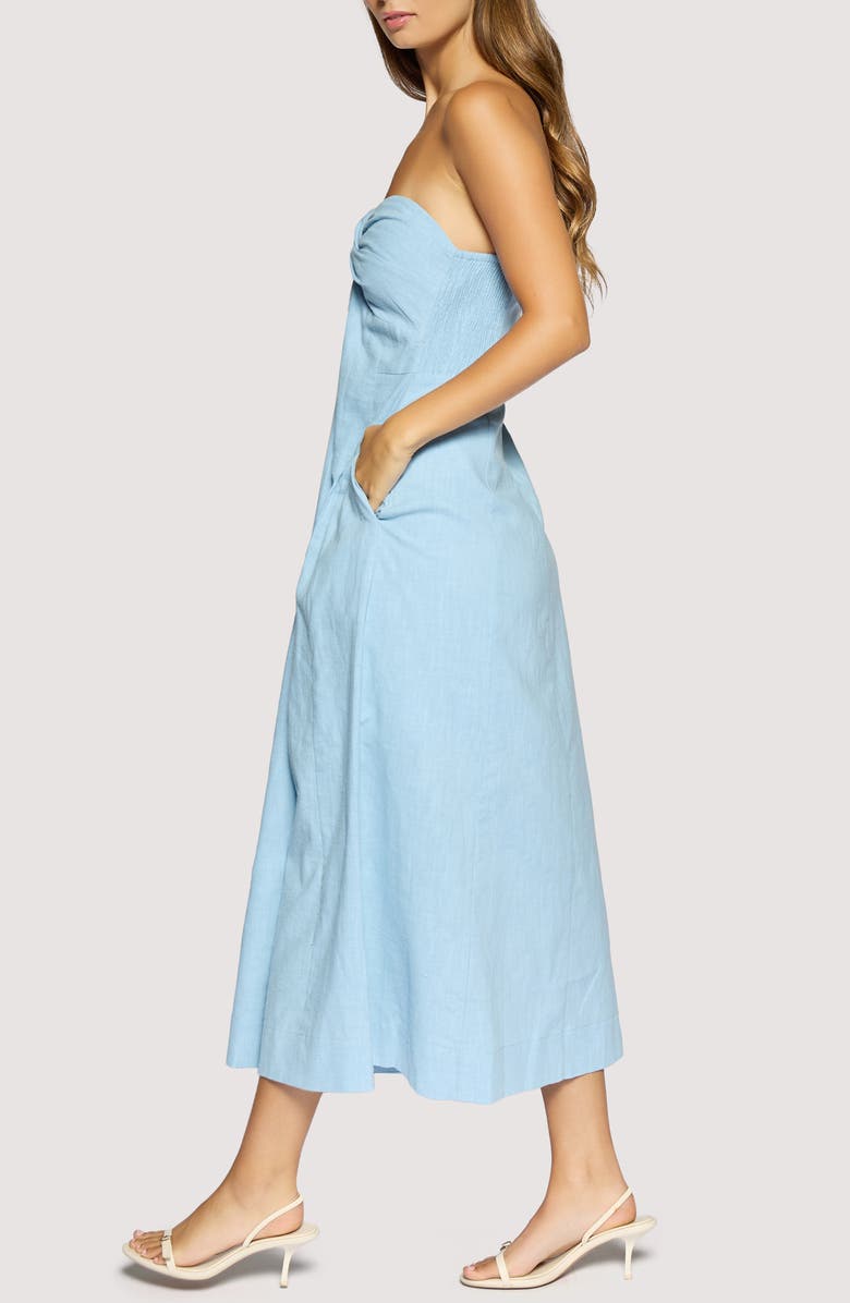 Lost + Wander Coastal Voyage Linen & Cotton Dress, Alternate, color, Light Blue