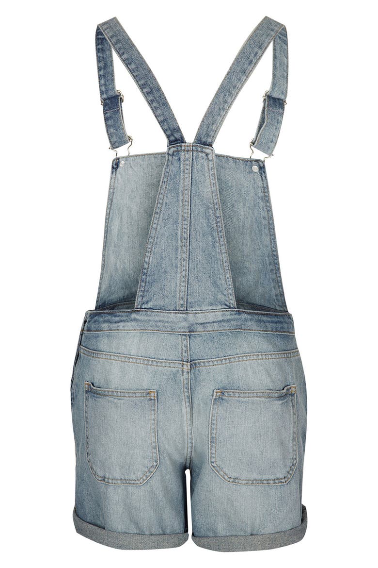 Moto 'Tommy' Vintage Overalls, Alternate, color, LIGHT DENIM