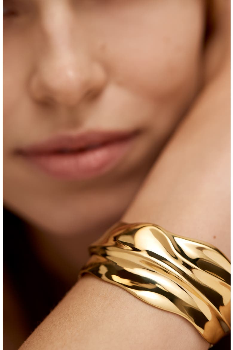 Nomade Bold Cuff Bracelet, Alternate, color, 18K GOLD VERMEIL