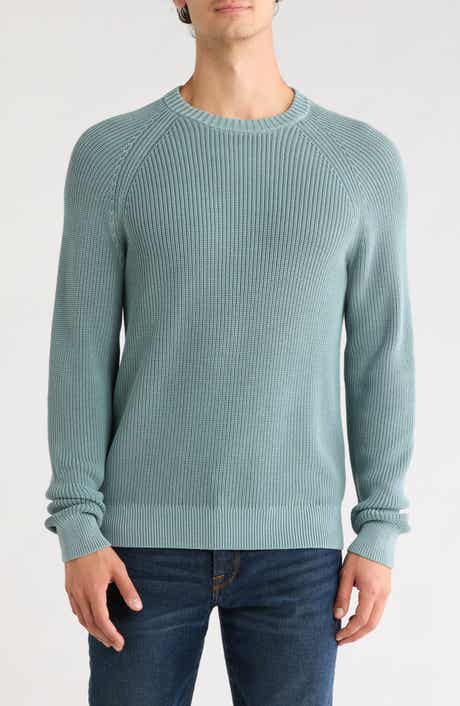 Shaker Stitch Cotton Crewneck Sweater