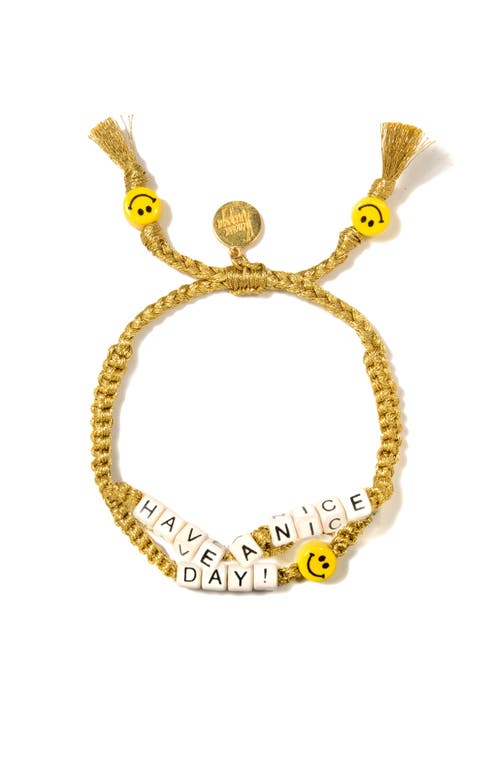 Shop Venessa Arizaga Have A Nice Day Bracelet In Gold
