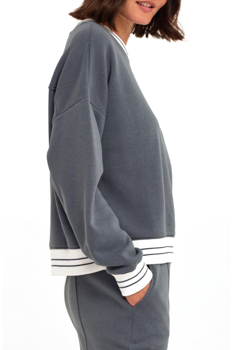 Triblend Fleece Sweatshirt, Alternate, color, RAINDROP/ STARGAZER