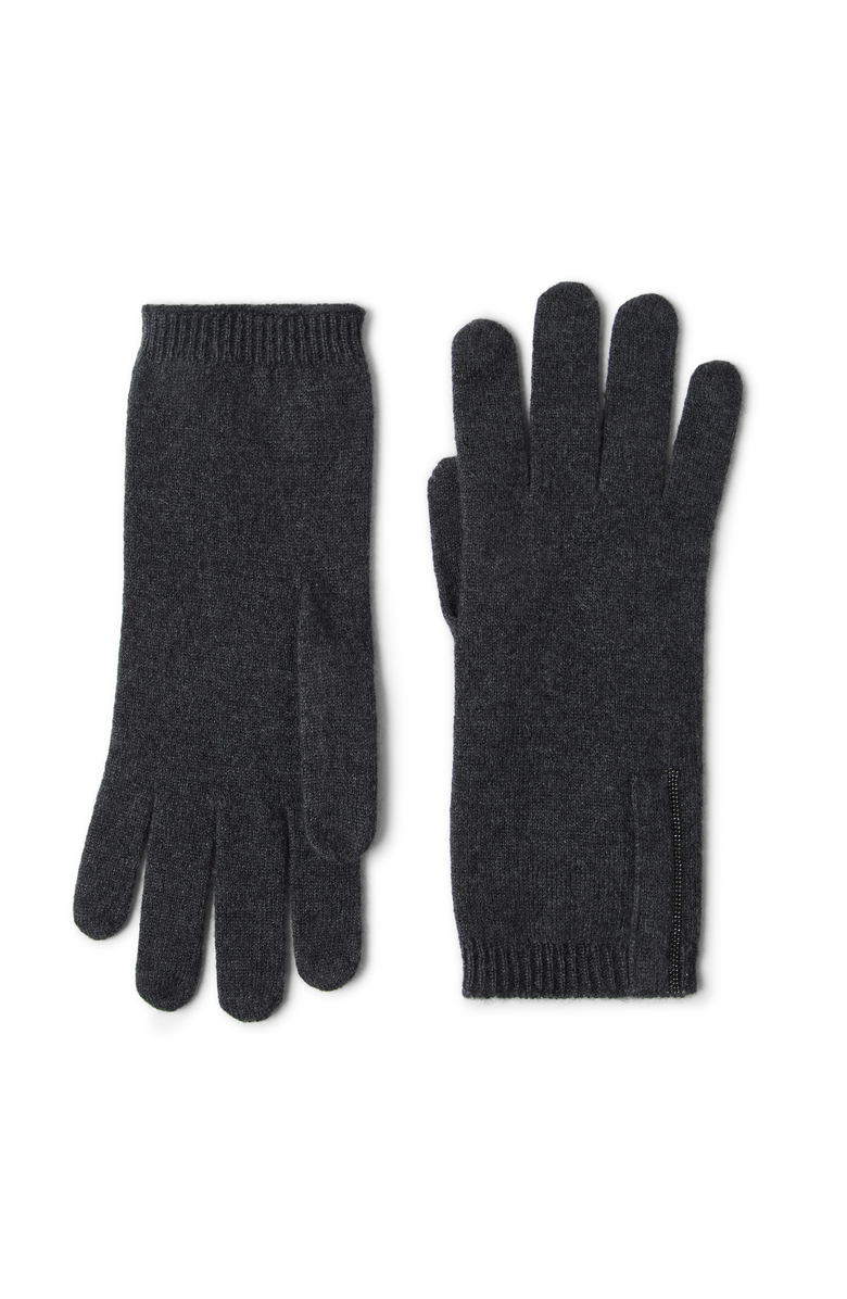 Brunello Cucinelli Knit gloves, Main, color, Anthracite