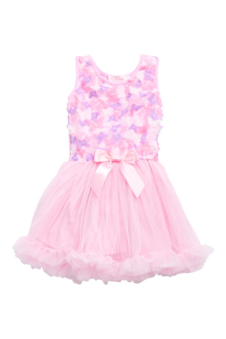 Kids' 3D Butterfly Pettidress, Main, color, PINK/ LILAC